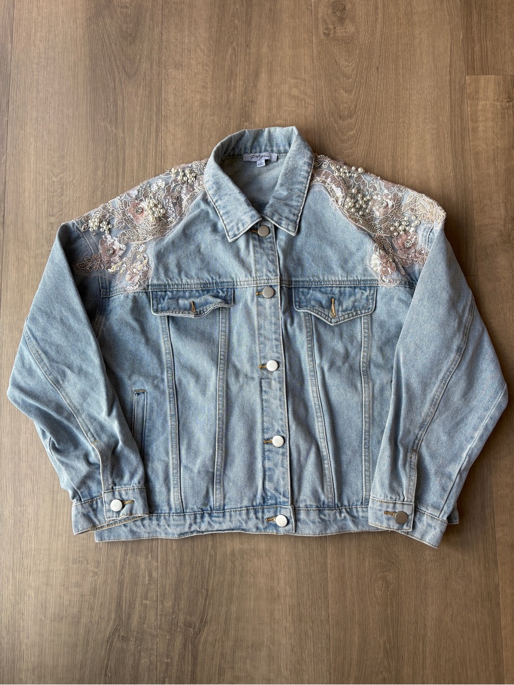 Polagram from Buckle beaded denim jacket